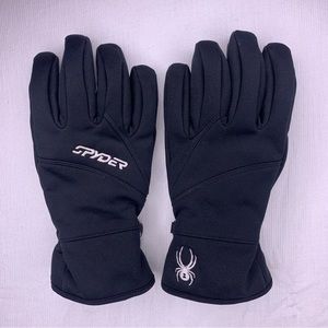 SPYDER Insulated Winter Snow Sports Gloves Sz Medium Speed Black Snowmobile